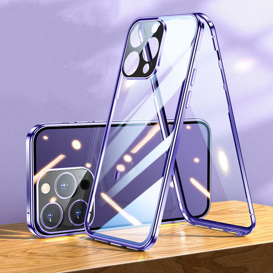 New Upgrade - Magnetic Tempered Glass Double Sided iPhone Case