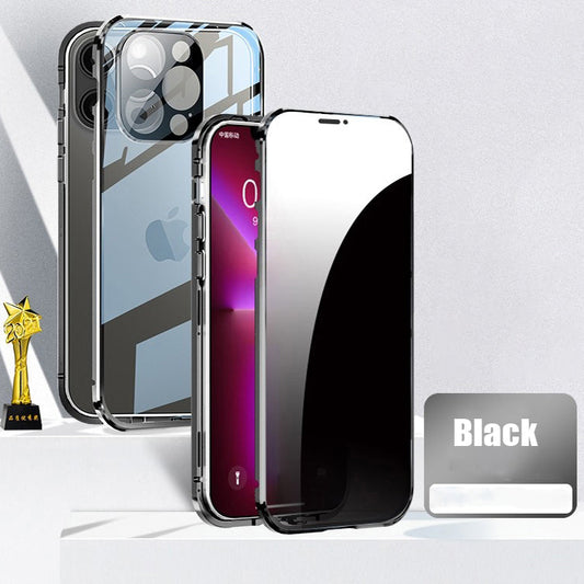 Privacy and HD Magnetic Double Sided Tempered Glass Case for iPhone 14