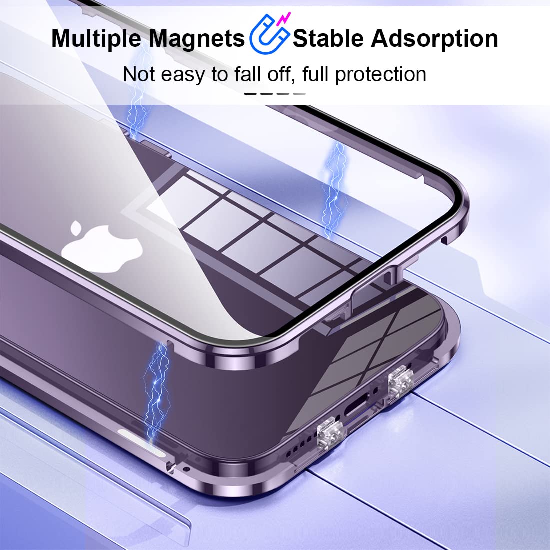 New Upgrade - Magnetic Tempered Glass Double Sided iPhone Case